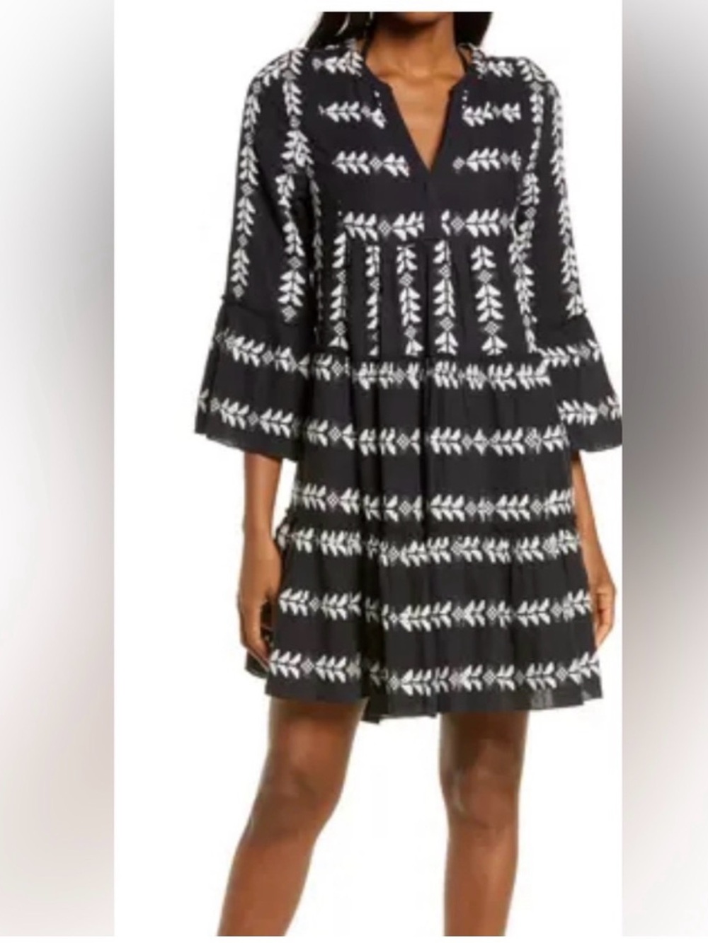 Elan Swimsuit cover up Dress black and white size XS